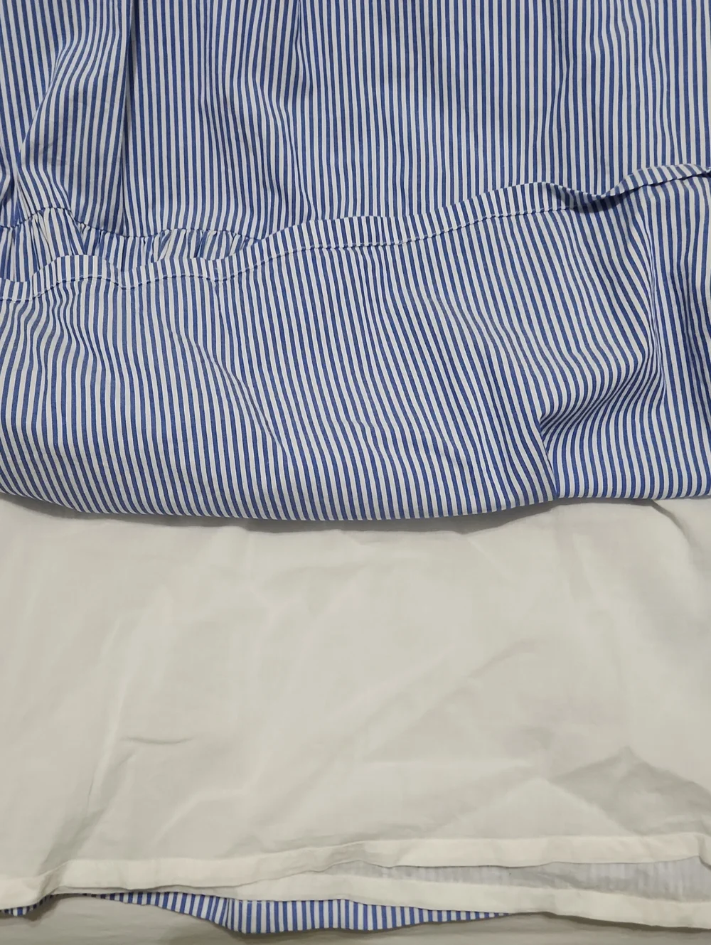 J.Crew Tiered Flounce Searsucker Blue/ White Stripe Ruffle Sleeveless Dress Sz 4